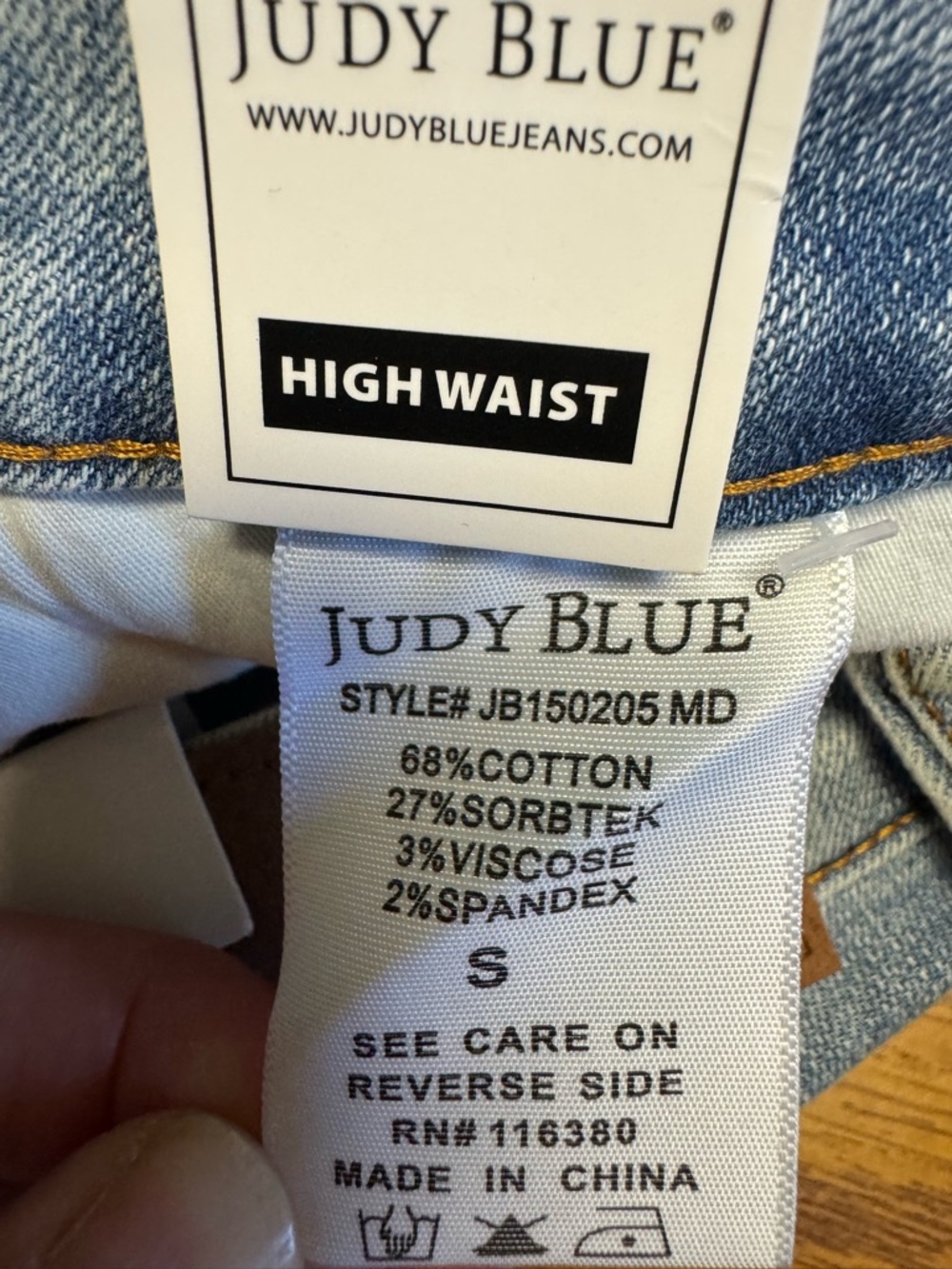 NWT Judy Blue High Waist Tummy Control Denim Shorts SZ S - Picture 6 of 8